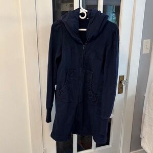 Prairie Underground Dark Blue Hooded Trench Coat